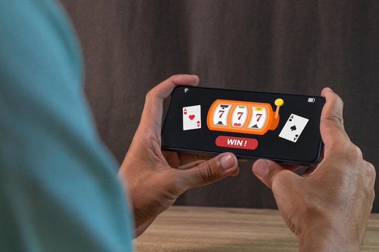 Ilustrasi teknologi digital canggih yang digunakan dalam platform hiburan online
