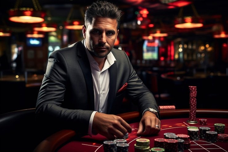 Seorang pengguna memasang taruhan pada pertandingan sepak bola di platform sports betting